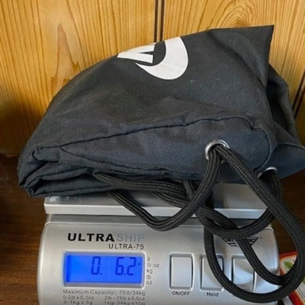 Nike Heritage Drawstring Backpack‎ Side Pocket Black w/ White Logo